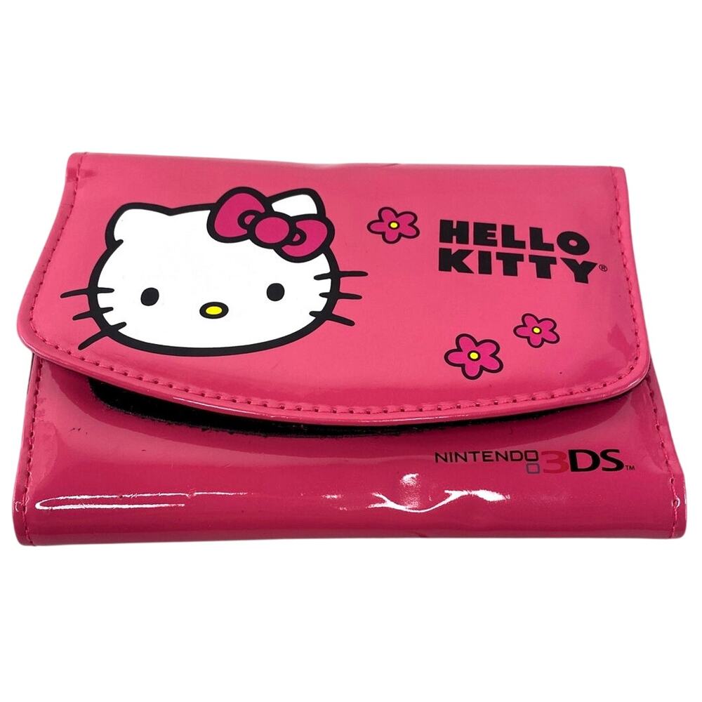 Hello Kitty Nintendo 3DS Hot Pink Travel Case Sanrio Console Game Carrying Pouch
